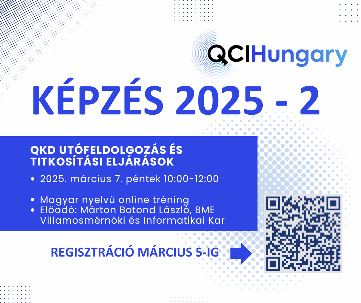 QCIHungary képzés 2025. március 7-én, QKD utófeldolgozás és titkosítási eljárások témakörében